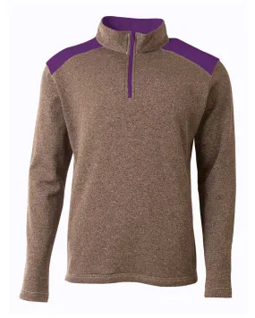 A4 NB4094 Tourney Fleece Quarter Zip - Heather Purple