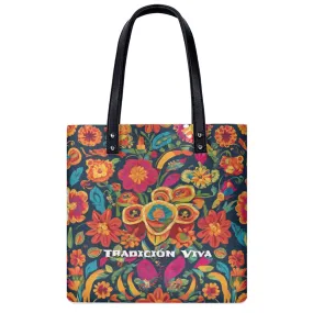 Mexican Style Tradicion Viva PU Tote Shoulder Bag