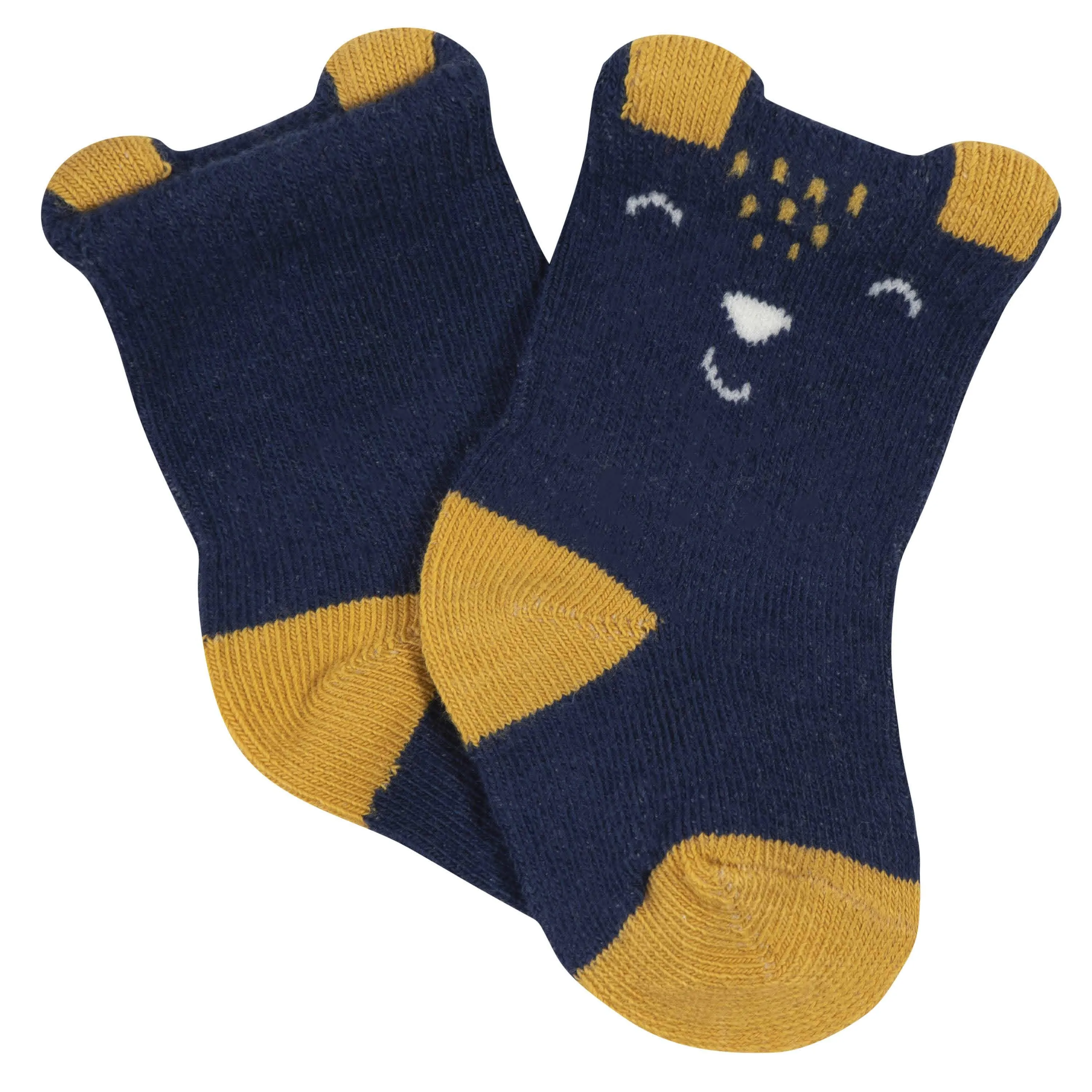 6-Pack Baby Boys Fox Wiggle Proof Jersey Crew Socks