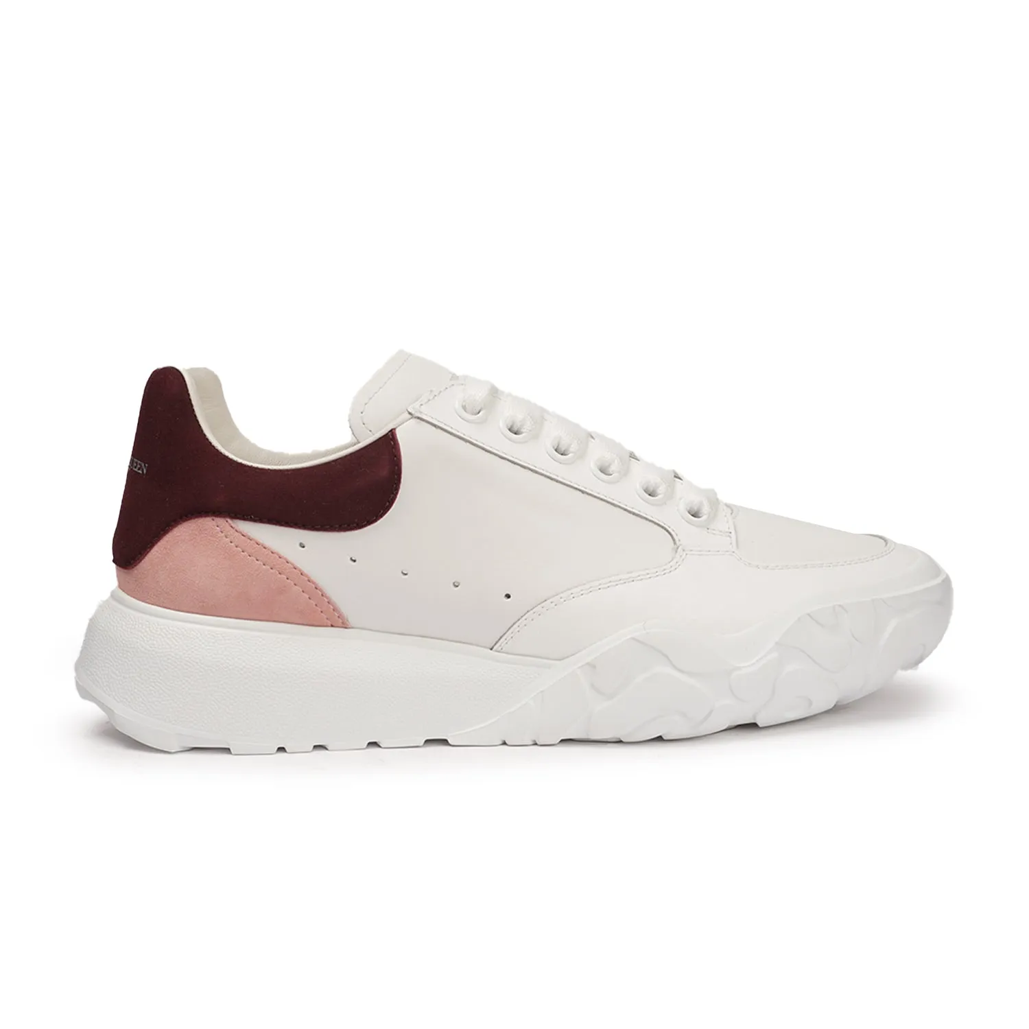 ALEXANDER MCQUEEN OVERSIZED COURT LOW-TOP SNEAKERS IN WHITE