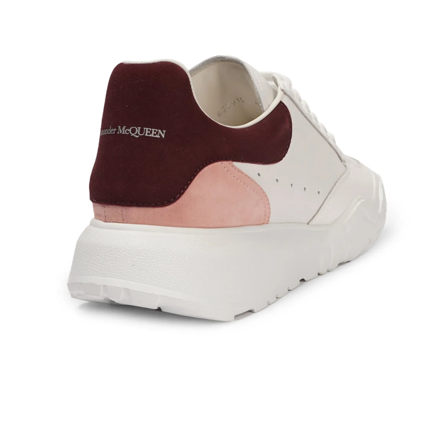 ALEXANDER MCQUEEN OVERSIZED COURT LOW-TOP SNEAKERS IN WHITE