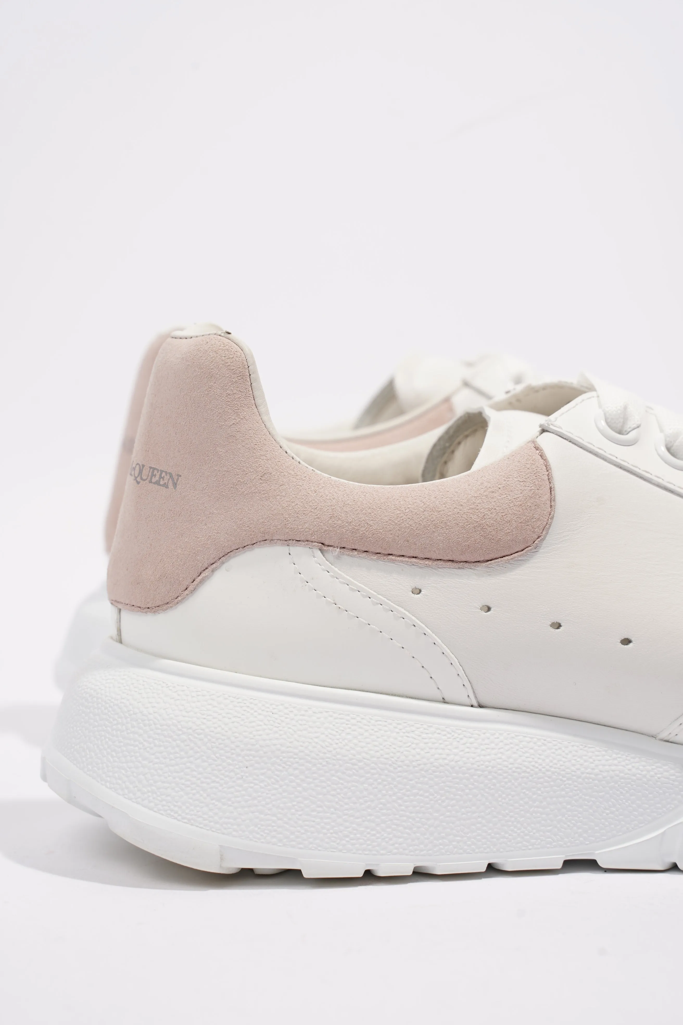 Alexander McQueen Oversized Court Sneaker White / Pink Tab Leather EU 38 UK 5