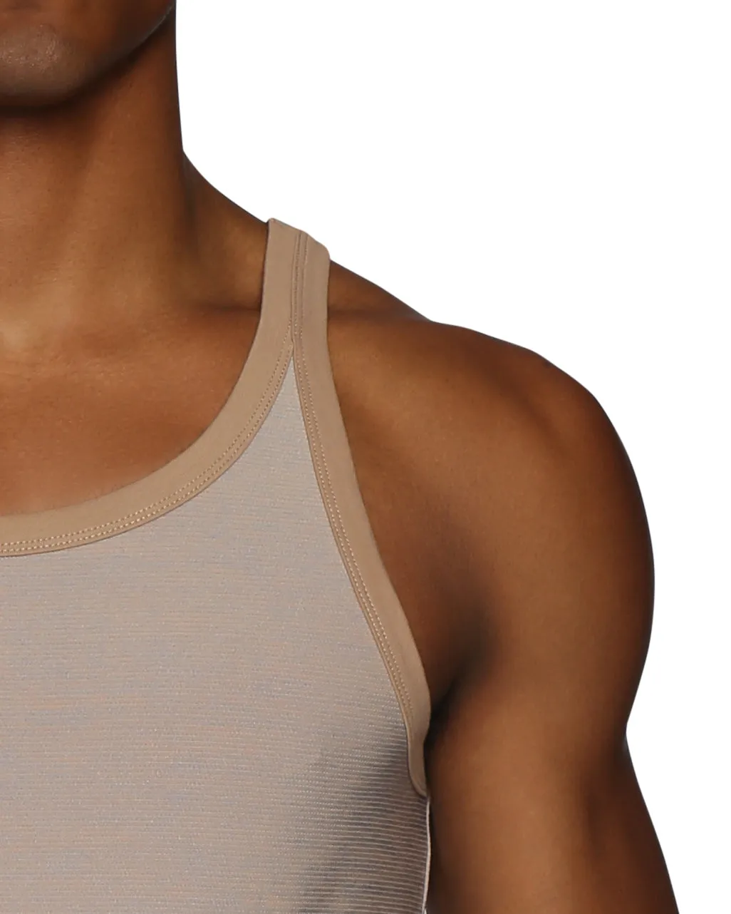 ALL NEW- ACTIONWEAR Oyster Beige Mako Nylon Roxy Tank