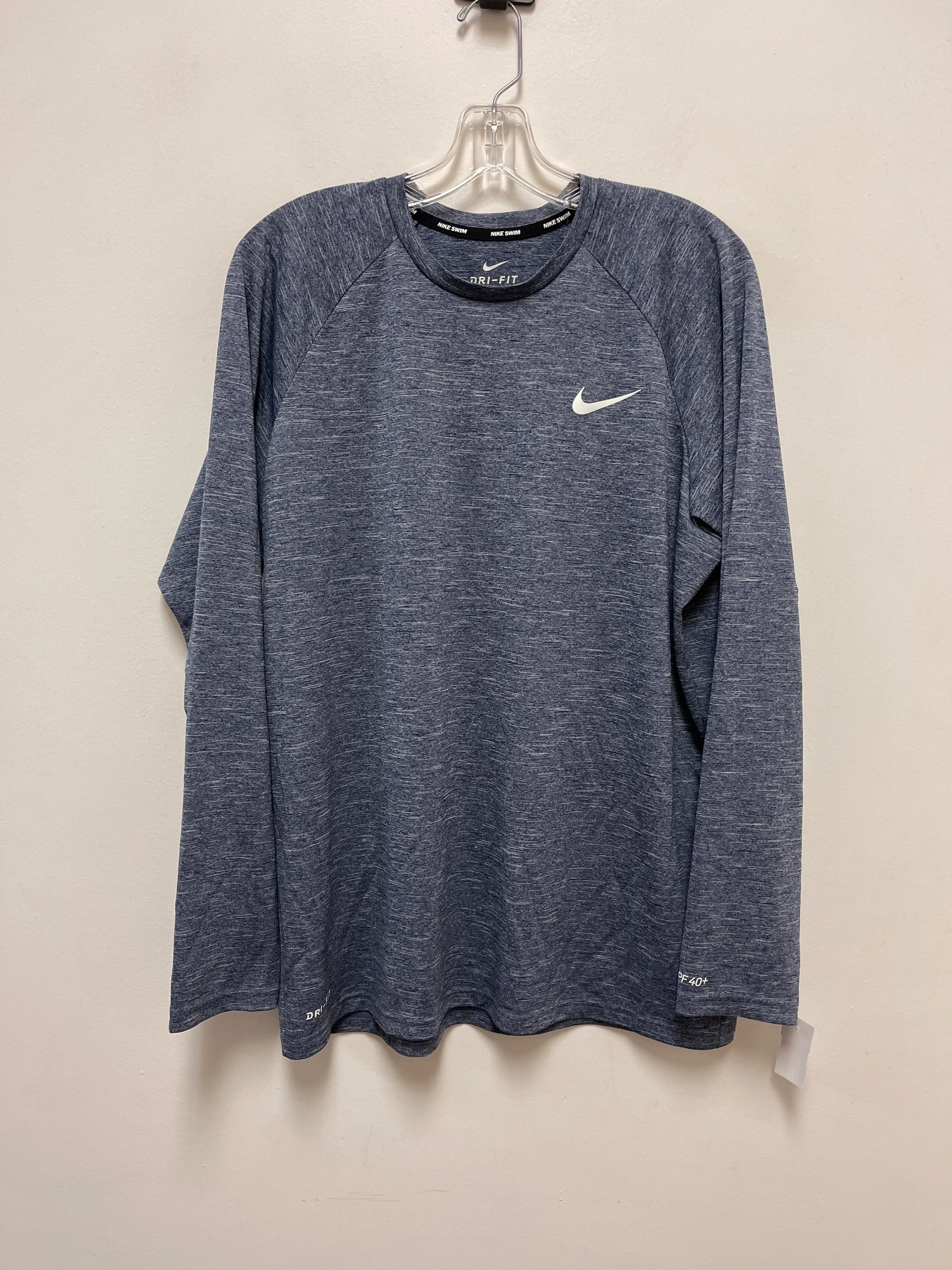 Athletic Top Long Sleeve Crewneck By Nike Apparel In Blue, Size: L