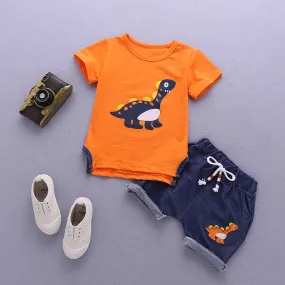 Baby Boys Clothes Sets Short Sleeve Tracksuit For Boys Sport Suits Animal Costume For Kids Clothes