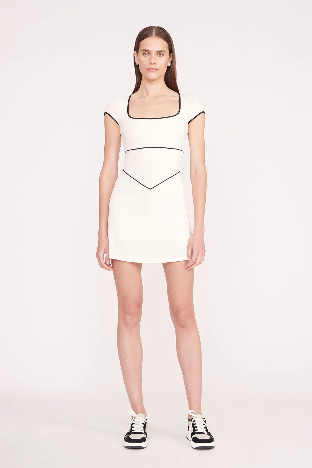 BACKSPIN DRESS | IVORY BLACK