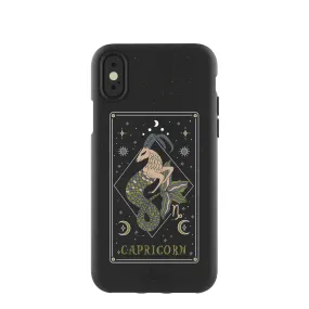 Black Capricorn iPhone X Case