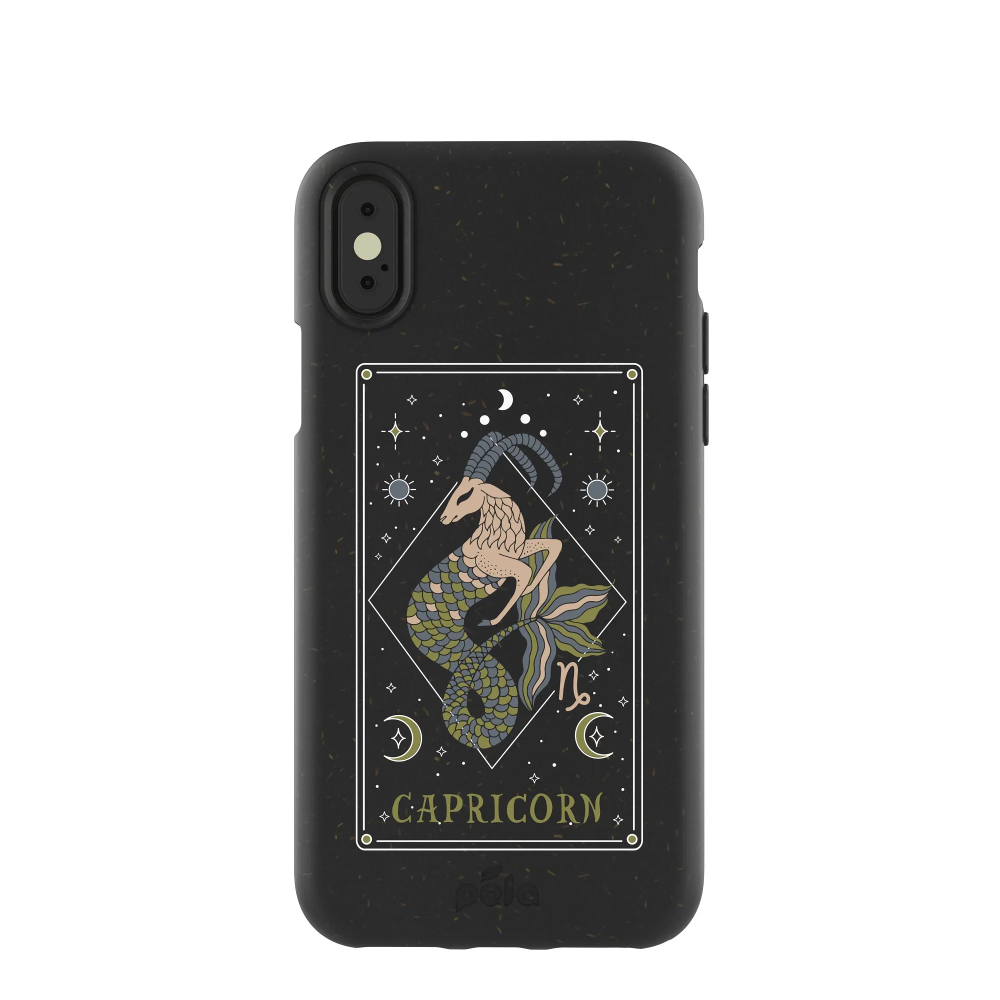 Black Capricorn iPhone X Case