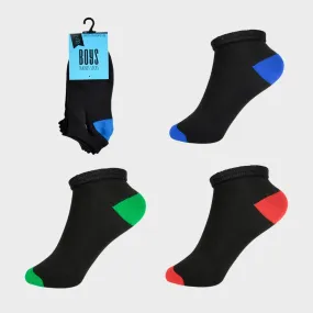 Boy`s 3pk Contrast Trainer Socks