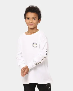 Brixton Kid's Crest Long Sleeve T-Shirt White/Gold