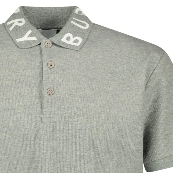 Burberry Grey Logo Collar Polo