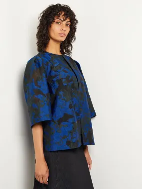 Burnout Jacquard Woven Cape Jacket