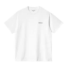 Carhartt WIP Script Embroidery T Shirt - White / Black