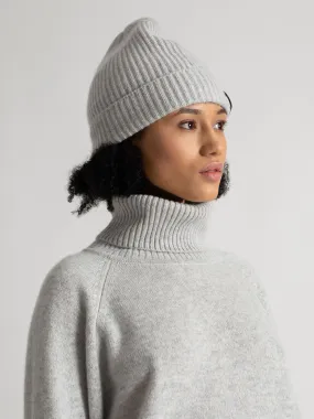 Cashmere beanie "Elli" - light grey