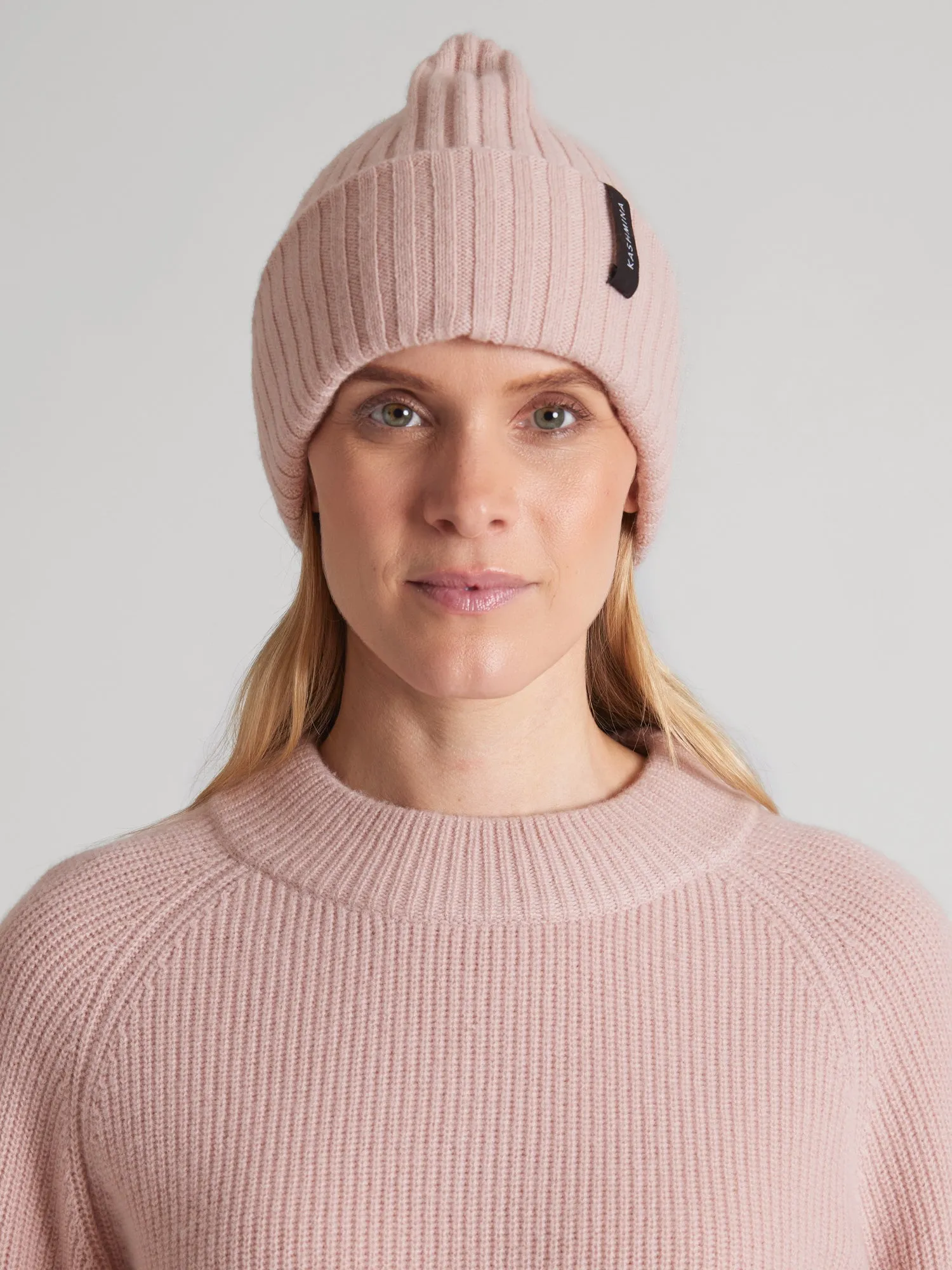 Cashmere beanie "Oda" - rose glow