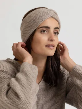 Cashmere head band "Freya" - toast