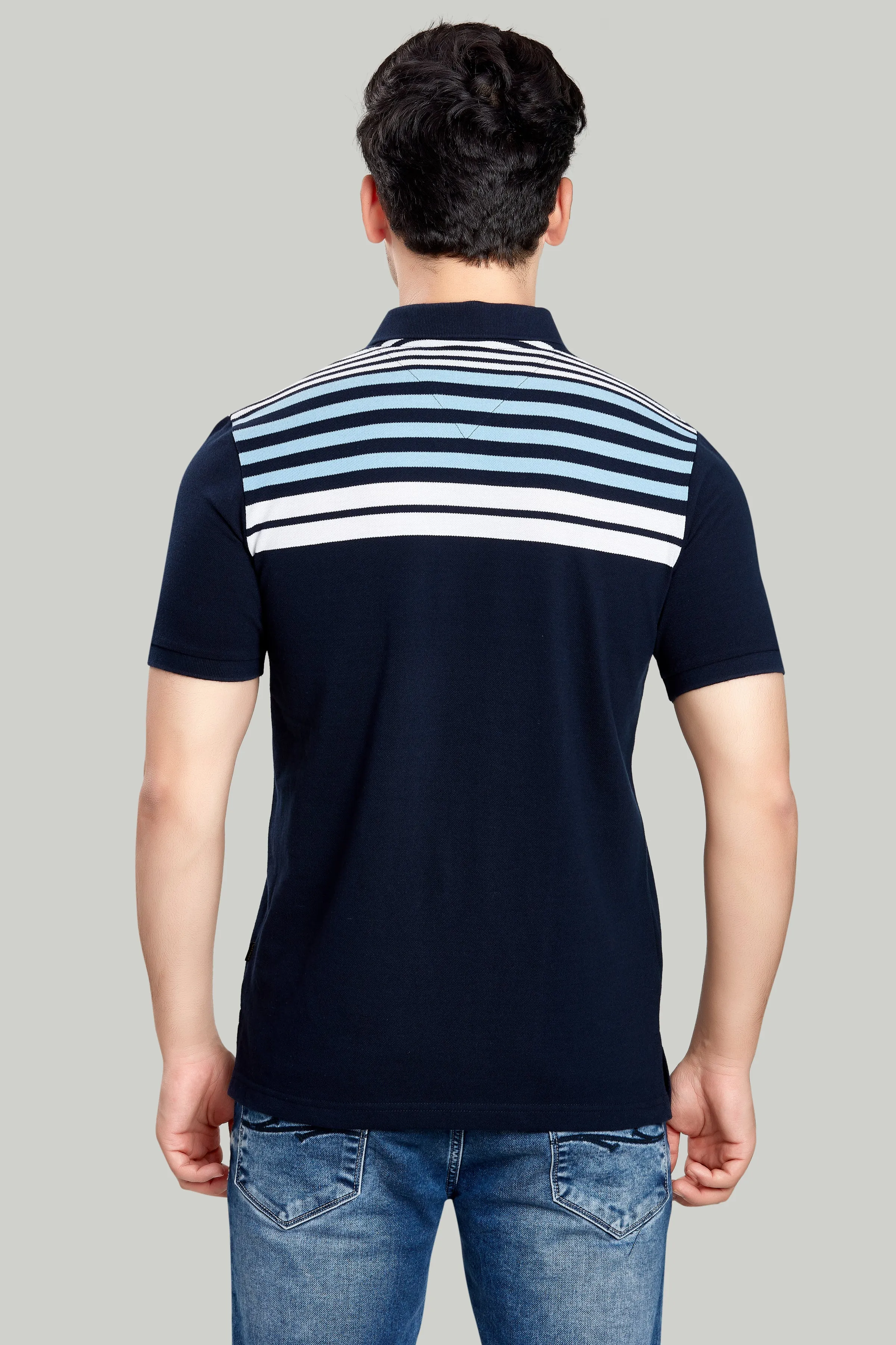 Chest Stripe Pique Polo