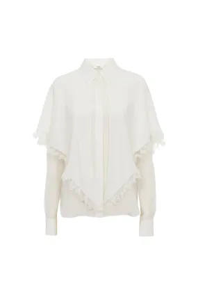 Chloe Knotted Heritage Cape Blouse