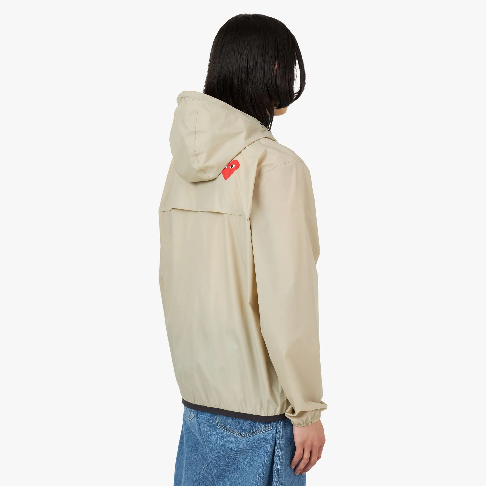 COMME des GARÇONS  PLAY x K-Way Half Zip Jacket / Beige