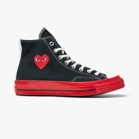 Converse x COMME des GARÇONS PLAY Chuck Taylor Hi Black / Red Sole