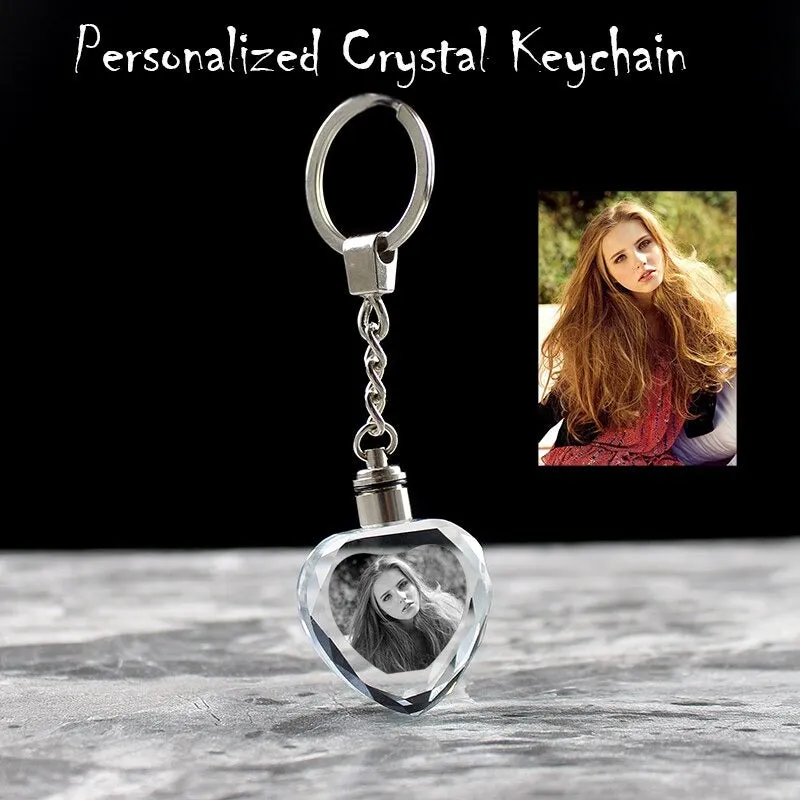 Custom Keychains-Laser Engraved Photo Keychain