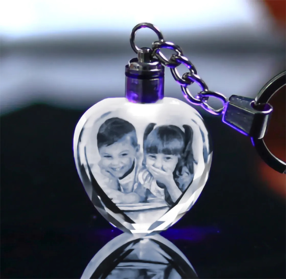 Custom Keychains-Laser Engraved Photo Keychain