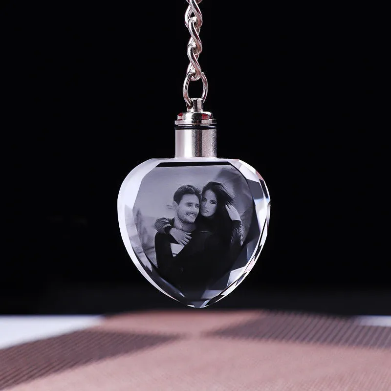 Custom Keychains-Laser Engraved Photo Keychain