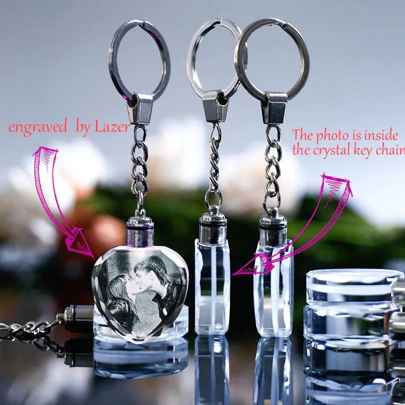 Custom Keychains-Laser Engraved Photo Keychain