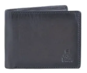 Dakar Dakota Spray Leather Wallet Extra Card Flap & Change Pocket | Navy