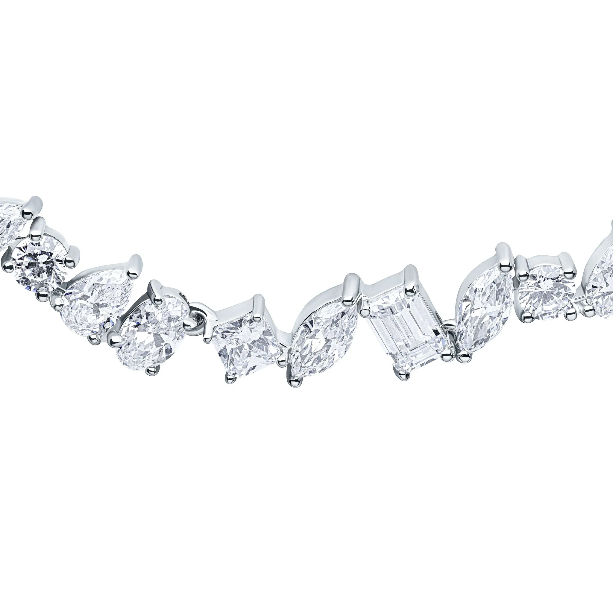 Delta Necklace (Rhodium)