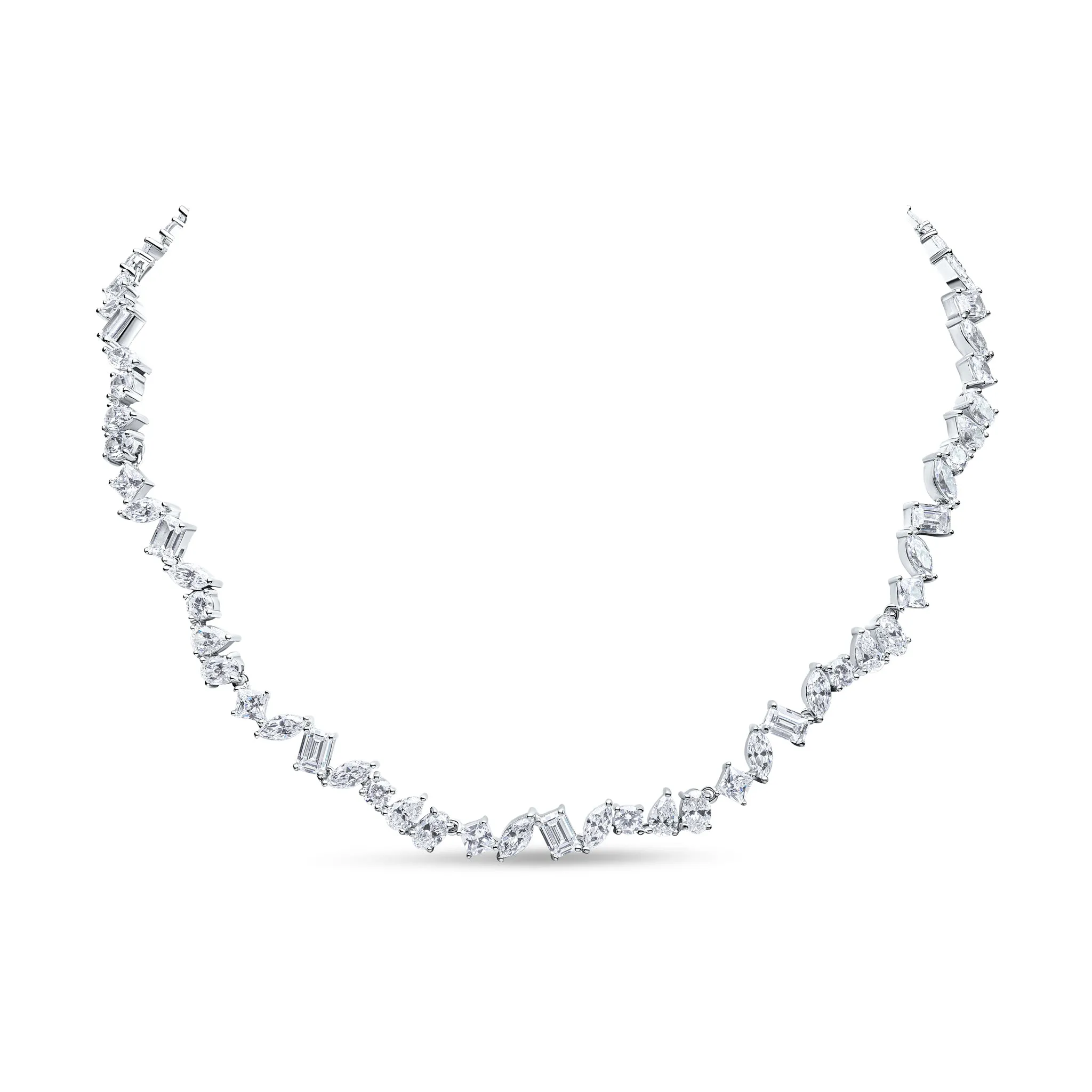 Delta Necklace (Rhodium)