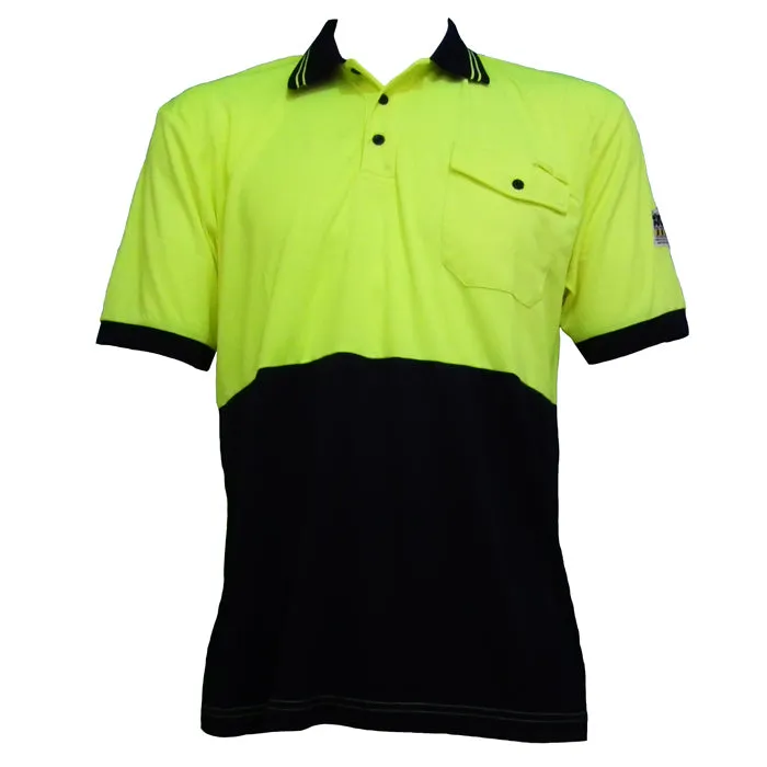 ECO-VIZ Hi-Viz Shortsleeve Micromesh Polo