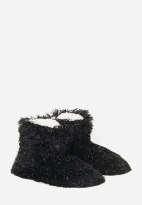 Faux Fur Boot Slippers