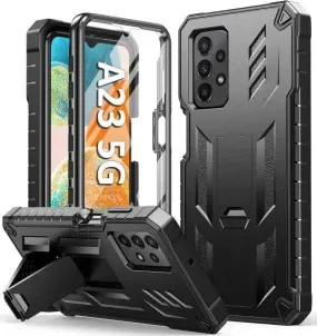 Galaxy A23 5G/4G LTE Military Grade Rugged TPU Cover with Built-in Screen Protector and Kickstand