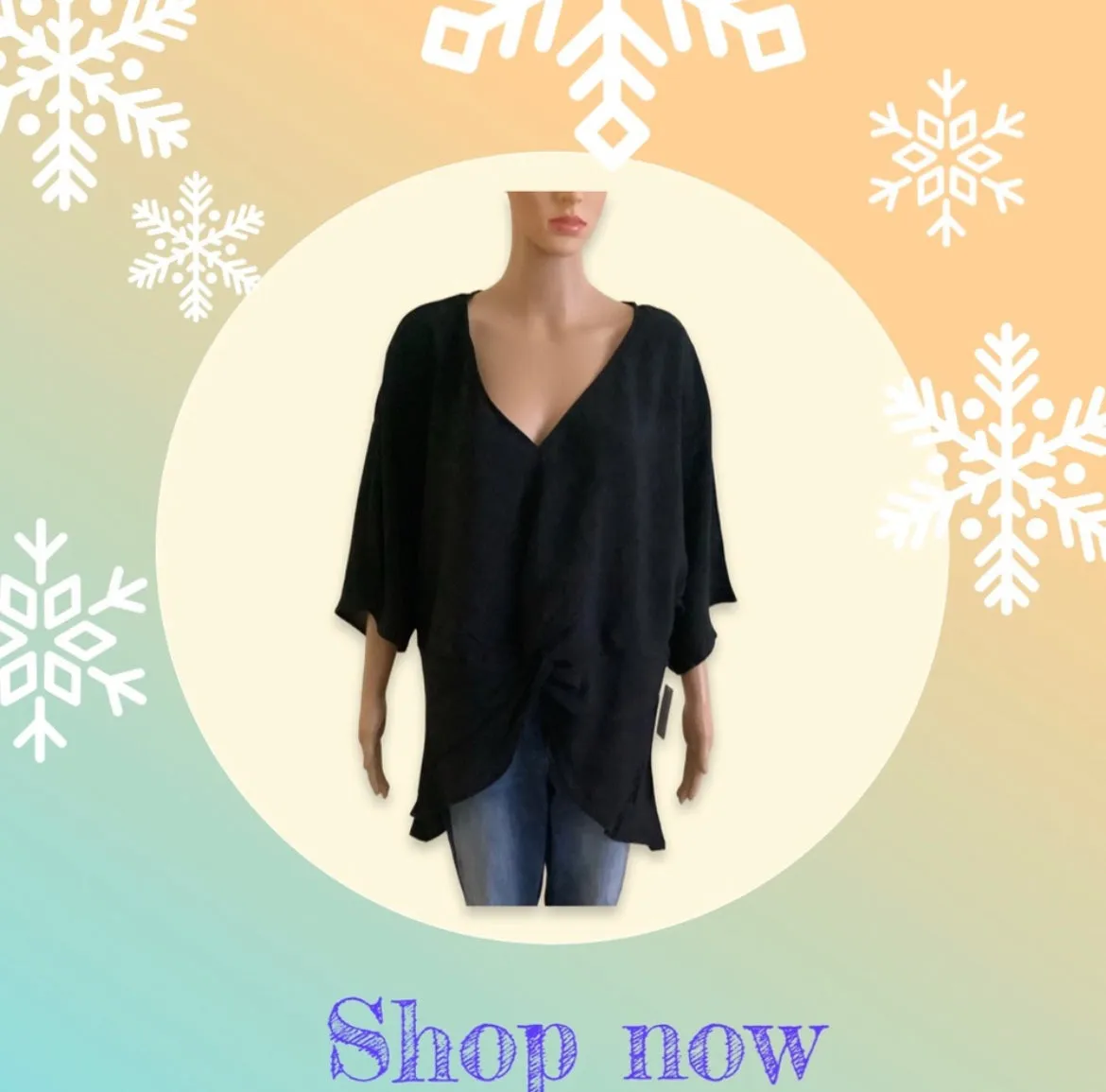 Gauze Twist-Front Dolman Top