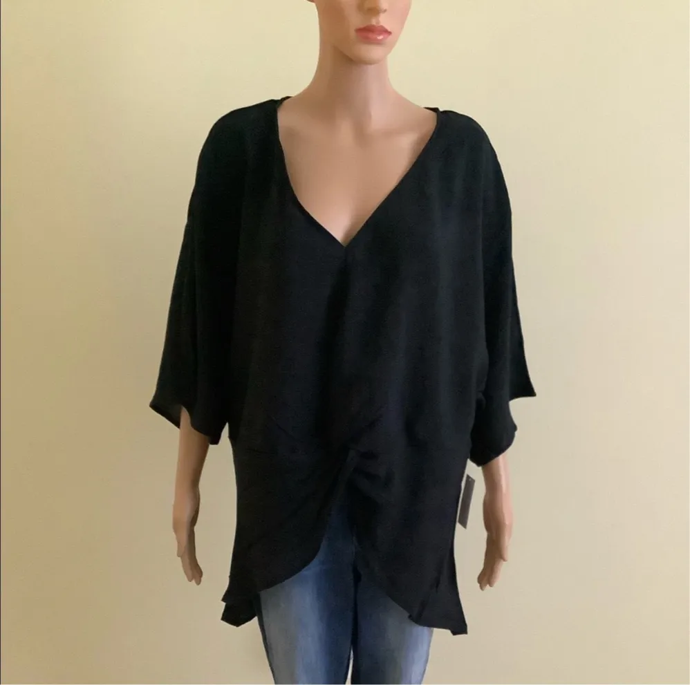 Gauze Twist-Front Dolman Top