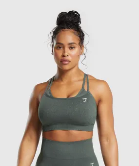 Gymshark Adapt Fleck Seamless Sports Bra - Slate Teal/Cargo Teal