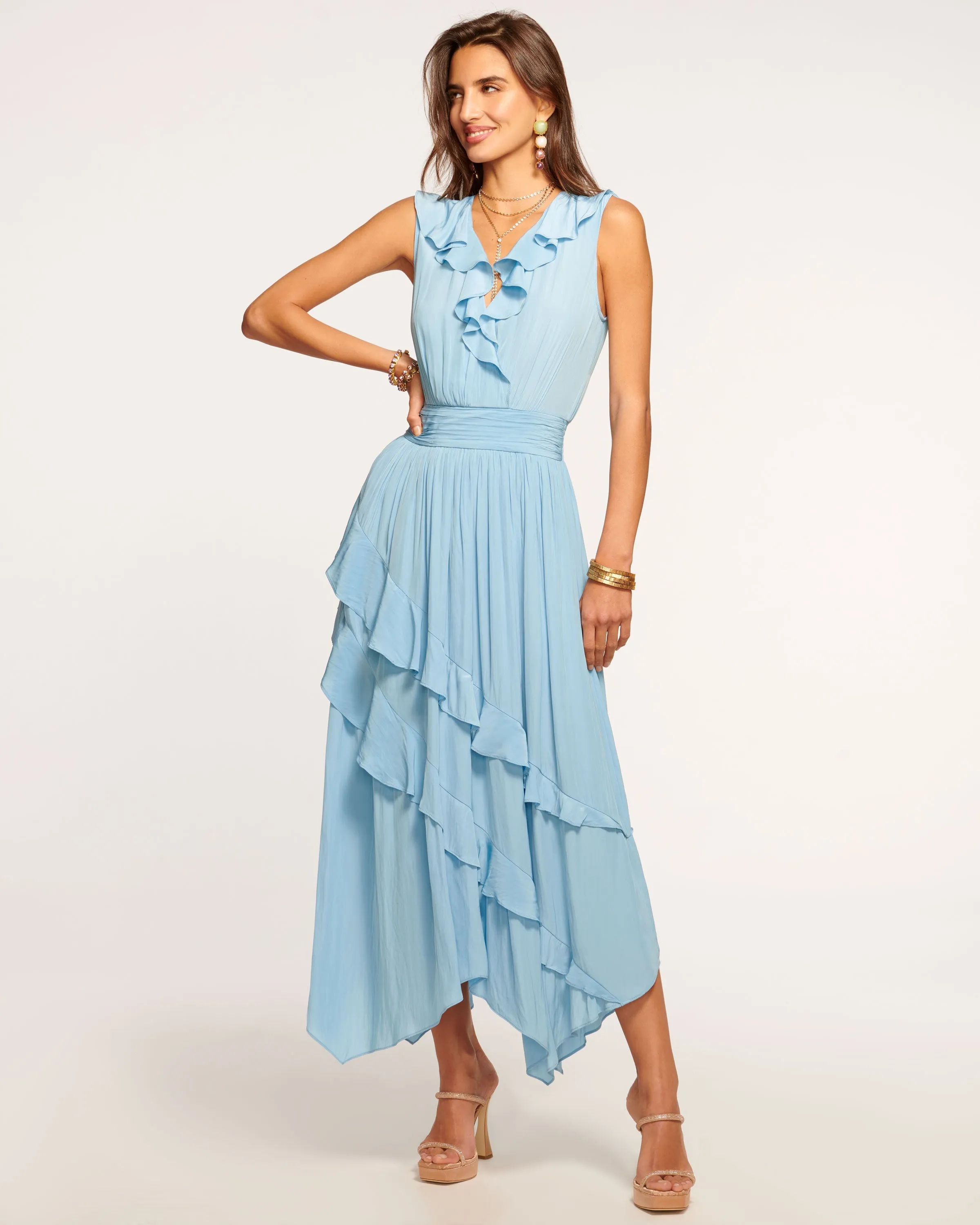 Hadlee Ruffled Midi Dress