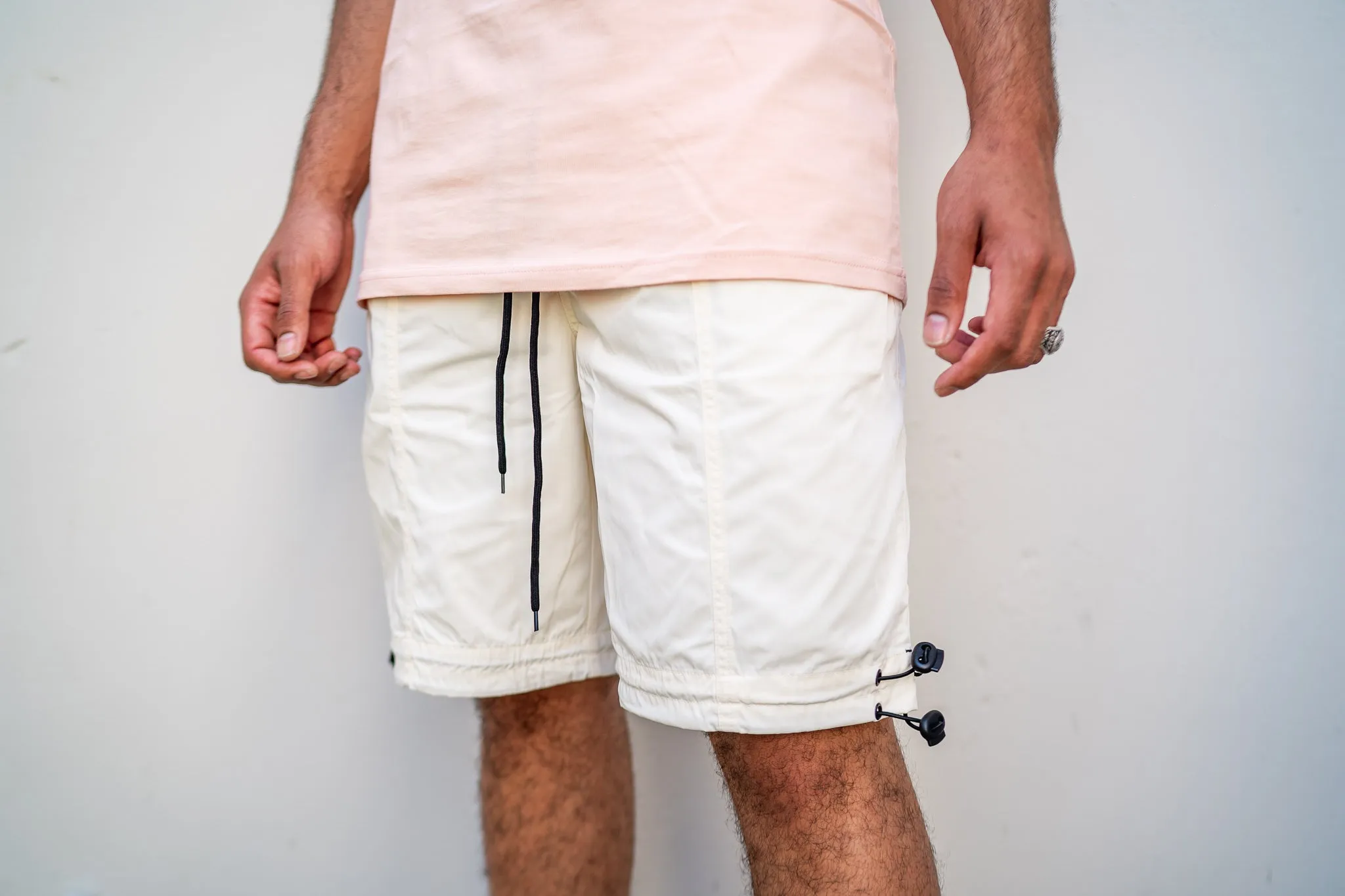 Hyper Track Shorts (Cream/Black)