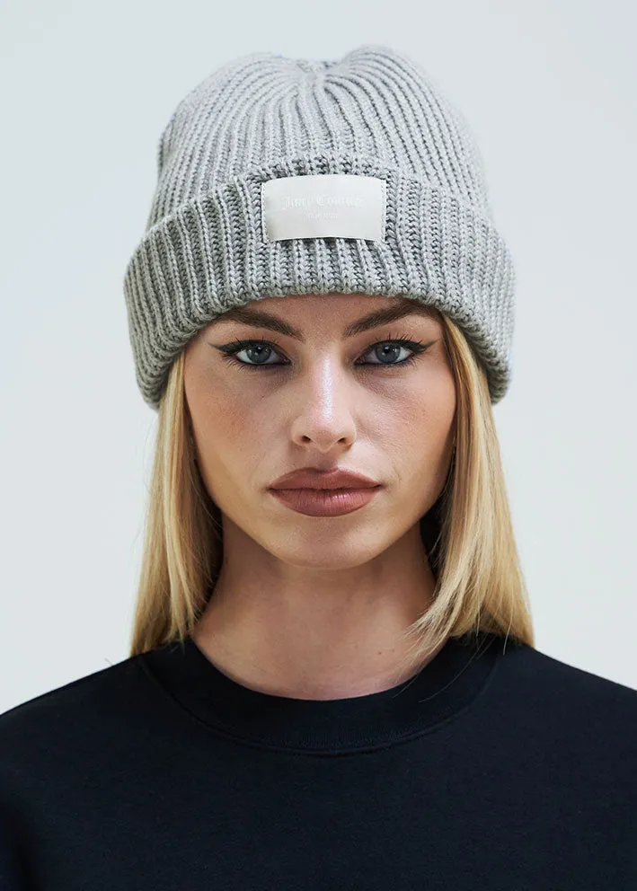 Juicy Couture Malin Chunky Knit Beanie Hue - Silver Marl