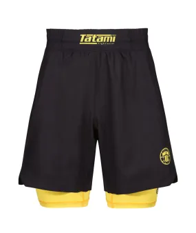 Ladies Dual Layer Grappling Shorts - Yellow