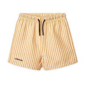 Liewood Duke Stripe Board Shorts - Yellow Mellow Stripe & Crème De La Crème