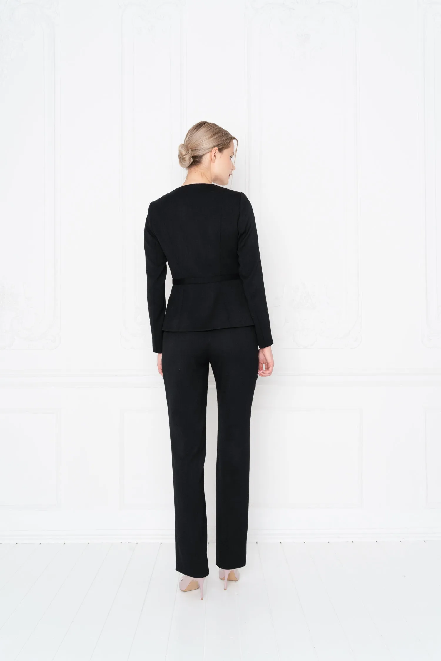 MEDINILLA BLACK FINE WOOL JACKET