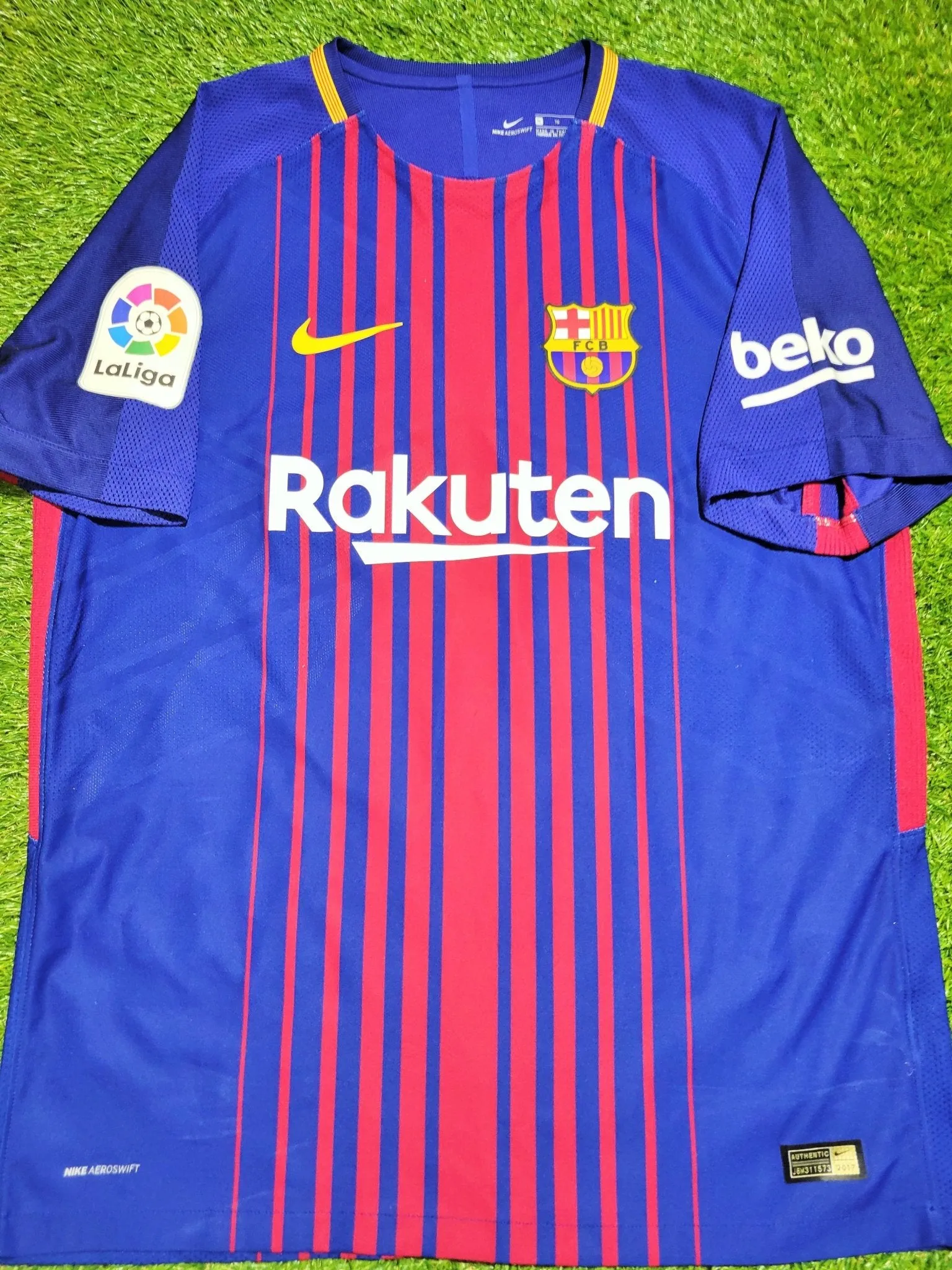 Messi Barcelona Aeroswift 2017 2018 Home PLAYER ISSUE Jersey Shirt XL SKU# 847190-457