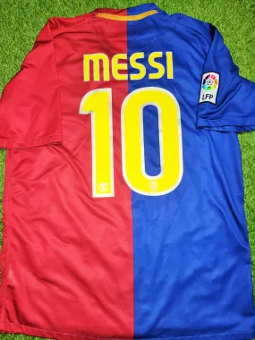 Messi Barcelona TREBLE SEASON 2008 2009 Soccer Jersey Shirt M SKU# 286784-655