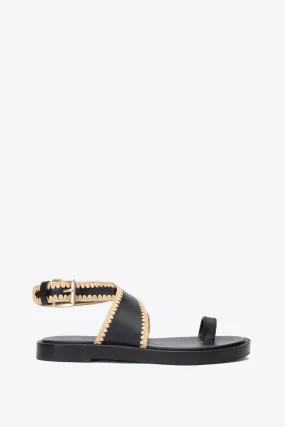 Naya Raffia Ankle Wrap Sandal