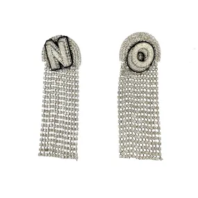 ''NO"  FRINGE DROP EARRINGS