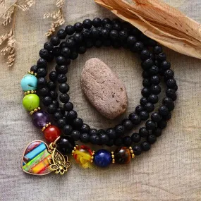 'Nyiwarri' Lava Chakra Heart Stretchy Bracelet