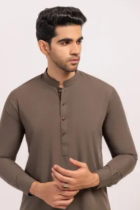 OLIVE-BLENDED-KURTA TROUSER - (KSS24-026) BIN 61 M12