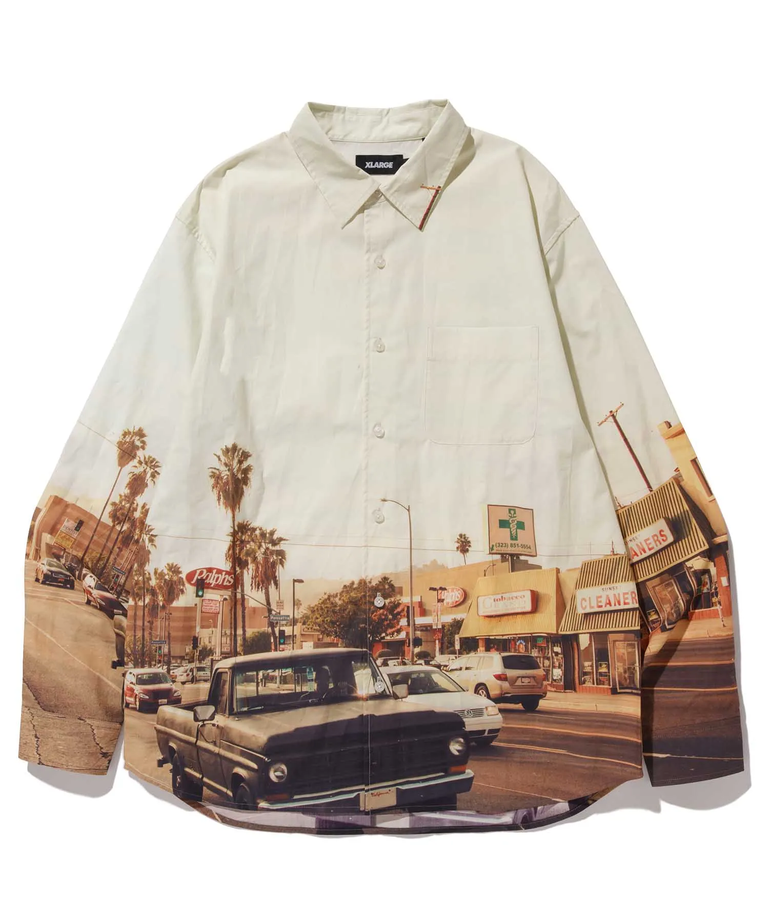 PRINTED L/S BUTTON UP